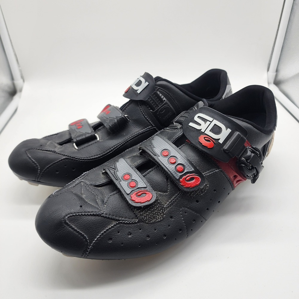 Sidi Dominator 5 Mountain Bike Cycling Shoes Men EU 48 Black Red Leather SPD